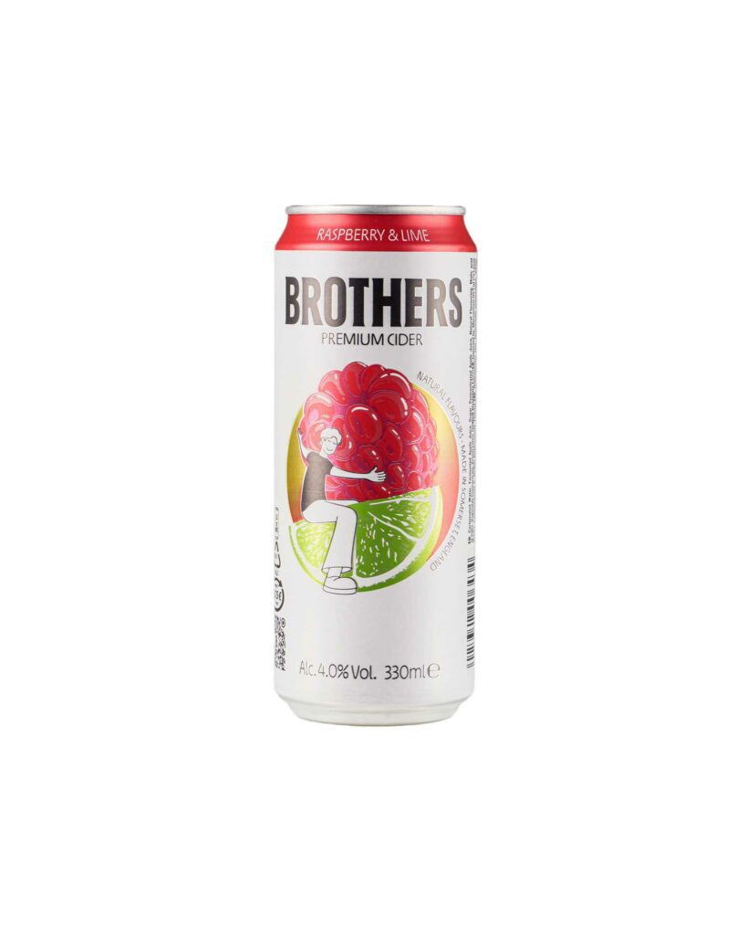 BROTHERS vadelma-limesiideri 4% 0,33l tlk